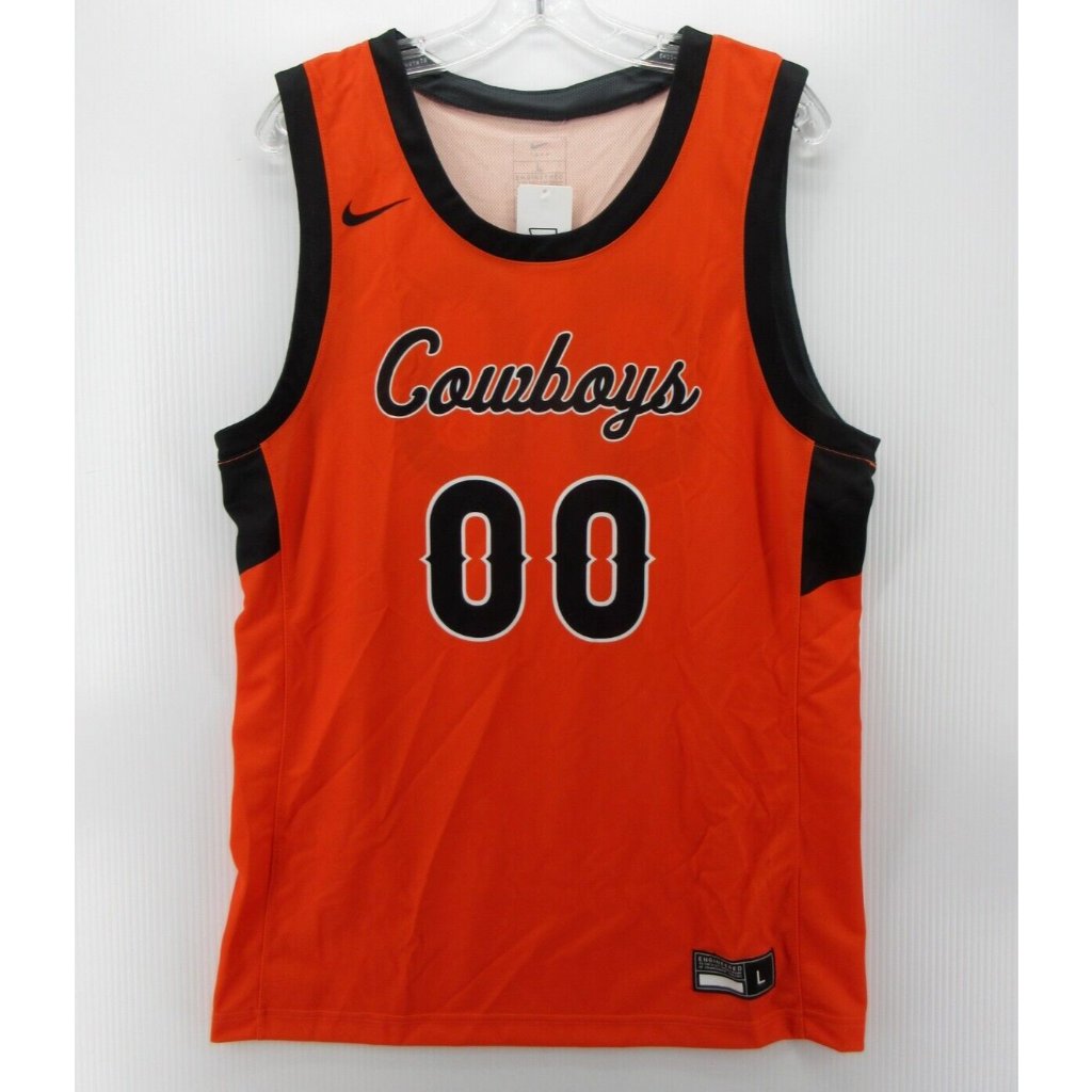 Oklahoma State Cowboys Jersey Team Issued Large Nike Basketball New